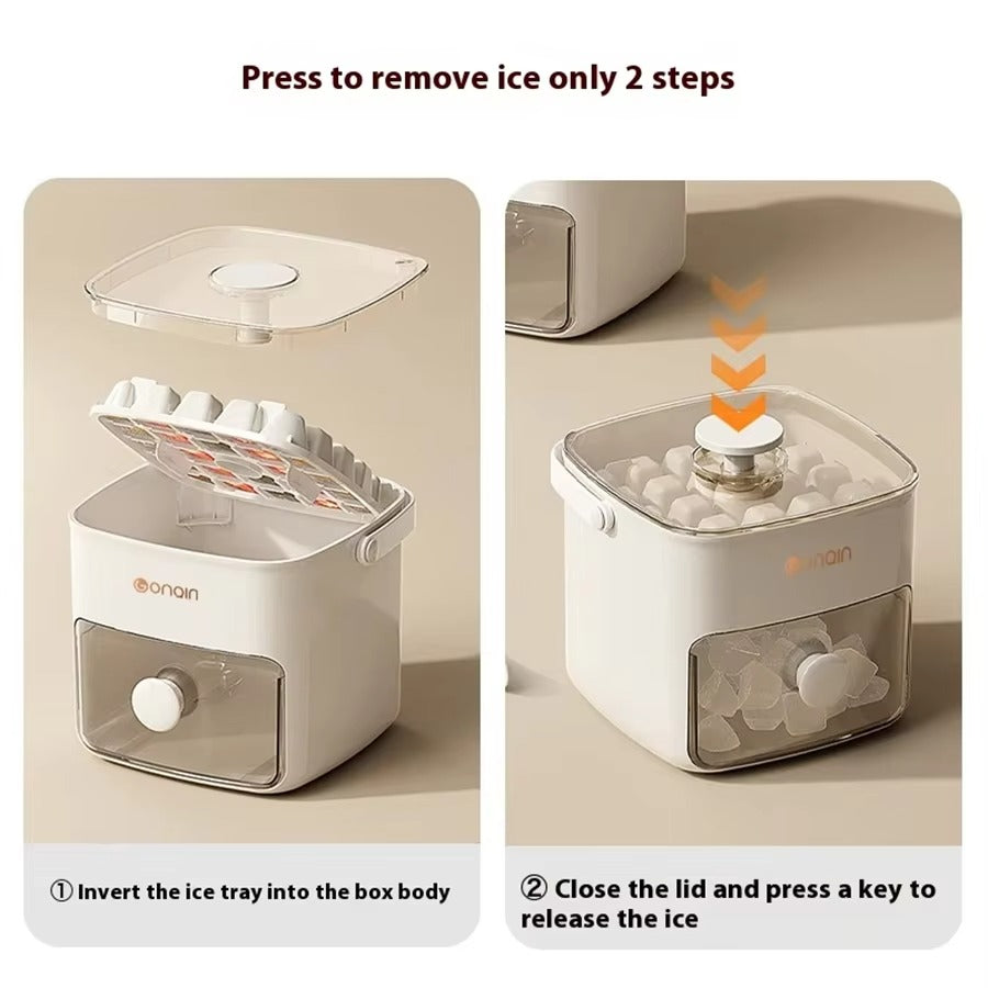 Double Layer Ice Cube Tray – Easy Release Storage Box