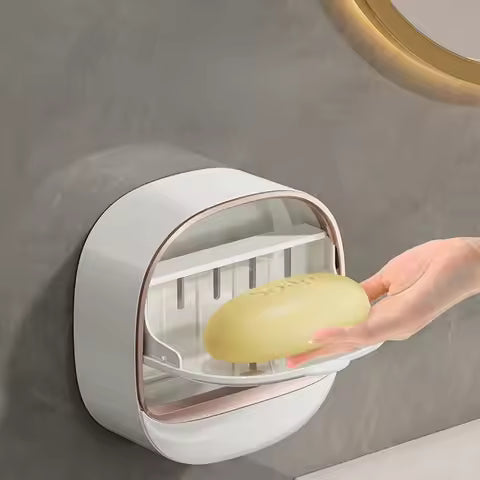 Wall Mounted Soap Holder – Waterproof Drain Tray Design