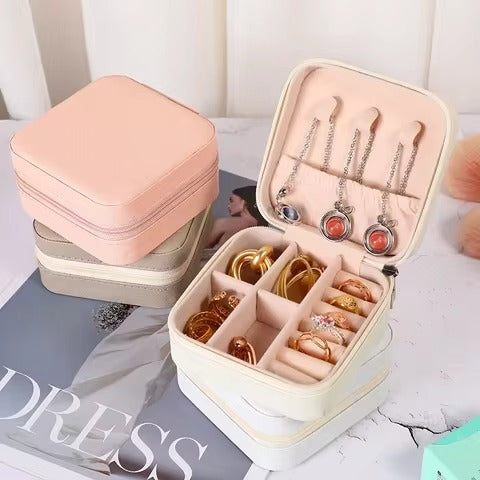 Mini Jewelry Organizer Box – Compact Travel Case