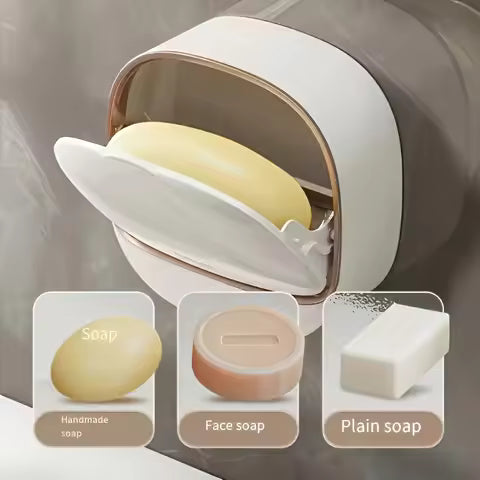 Wall Mounted Soap Holder – Waterproof Drain Tray Design