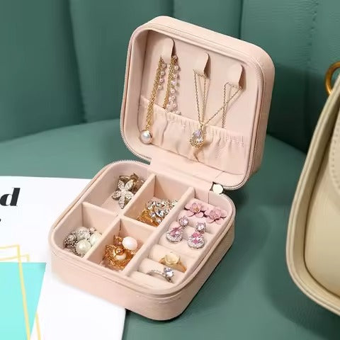 Mini Jewelry Organizer Box – Compact Travel Case