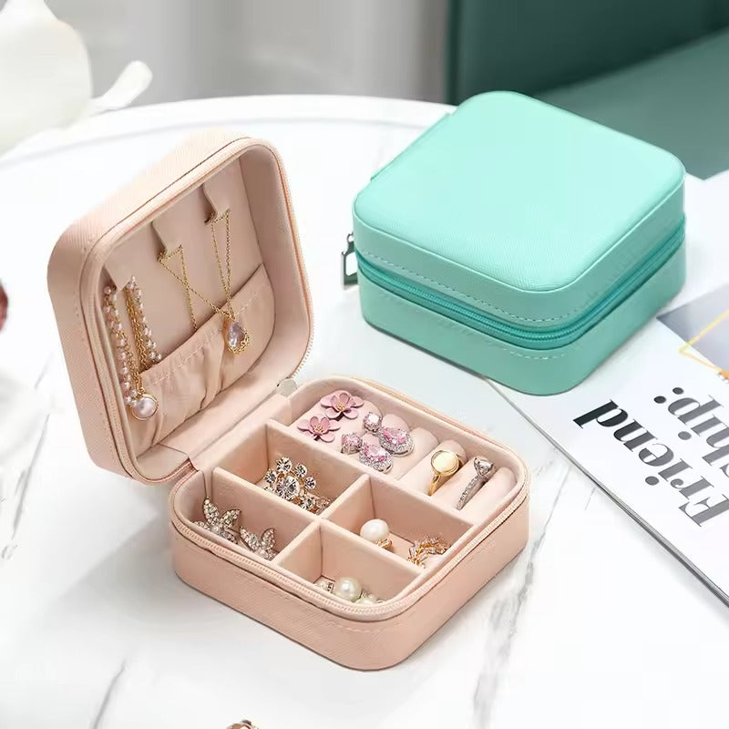 Mini Jewelry Organizer Box – Compact Travel Case