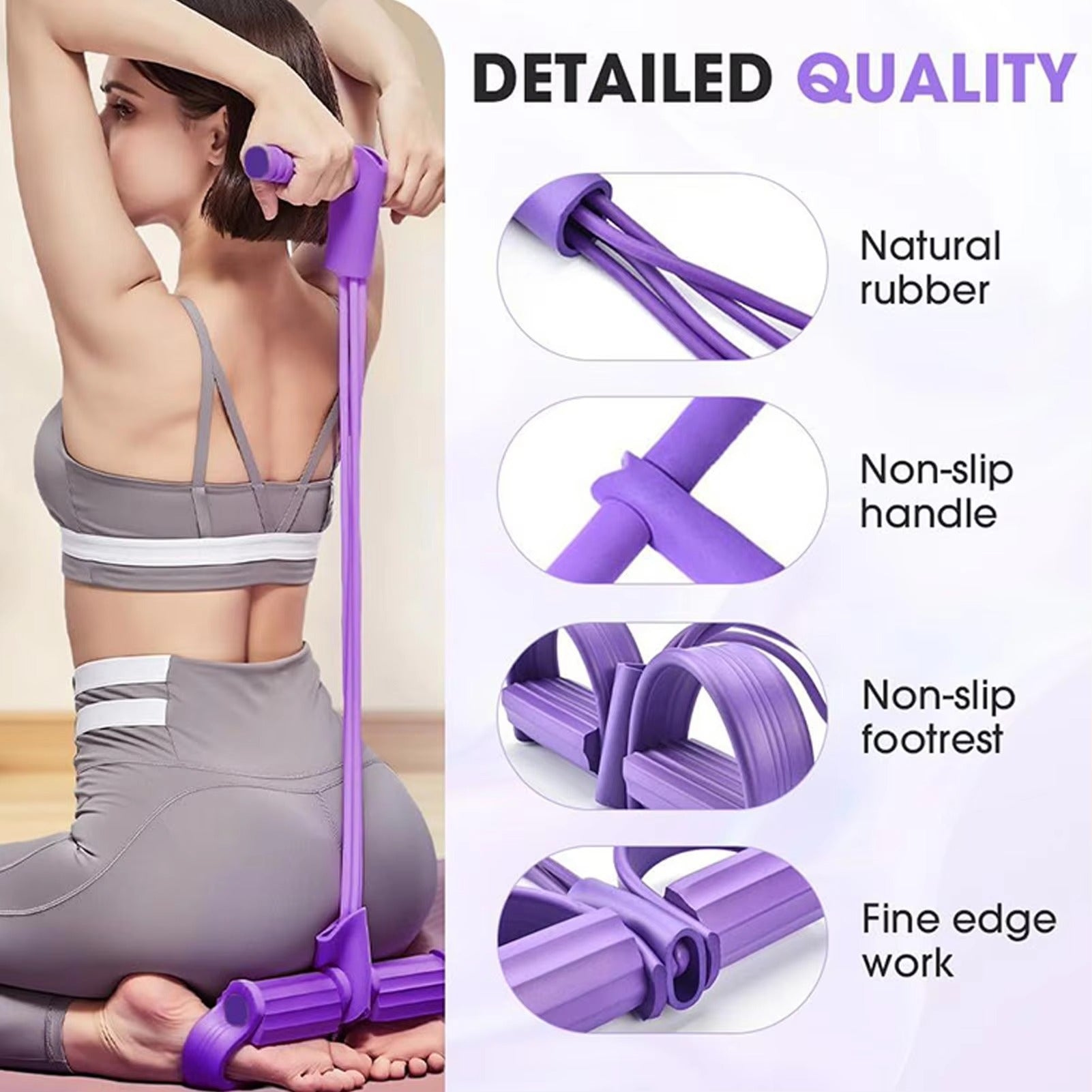 Foot Pedal Resistance Band – Home Fitness Tummy Trimmer