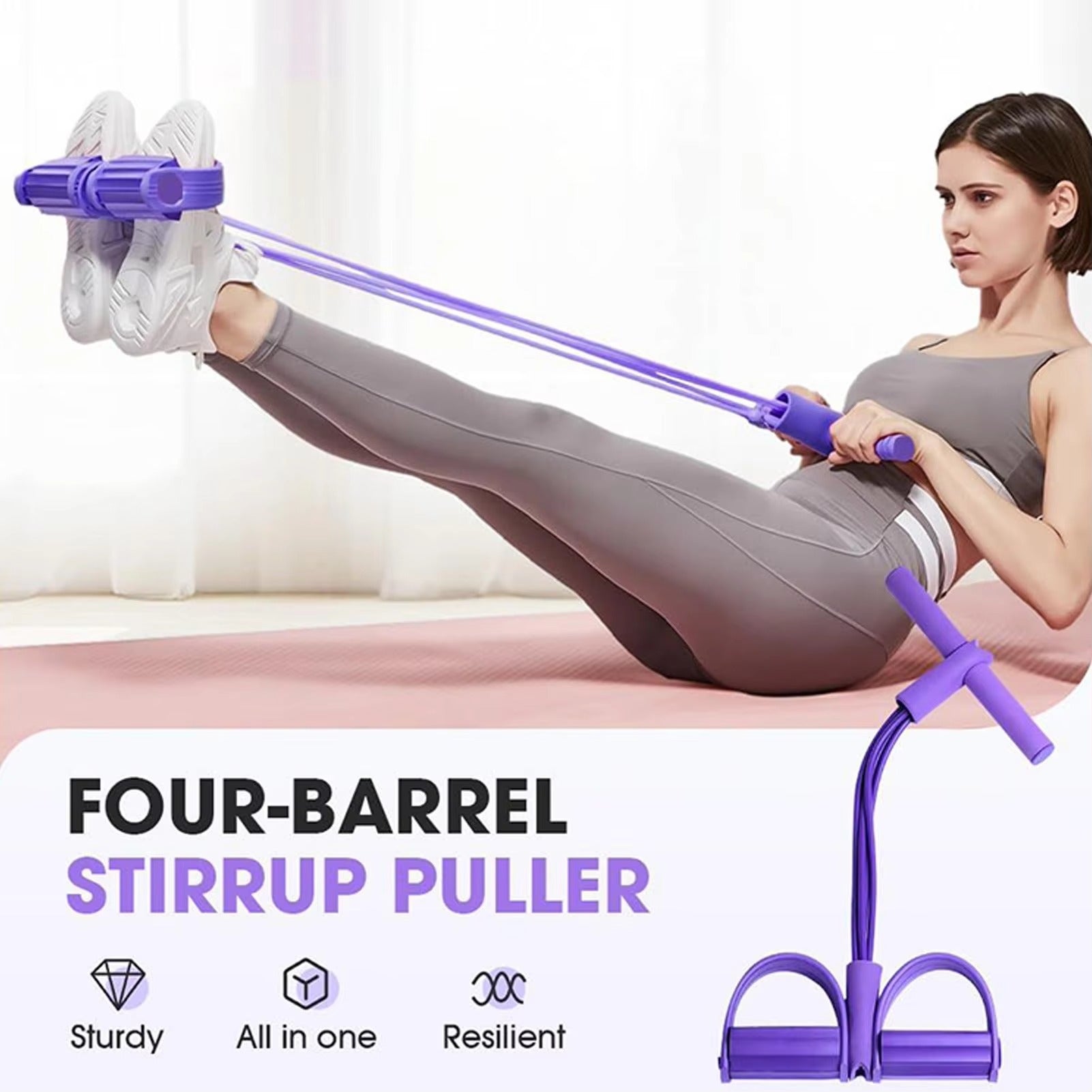 Foot Pedal Resistance Band – Home Fitness Tummy Trimmer