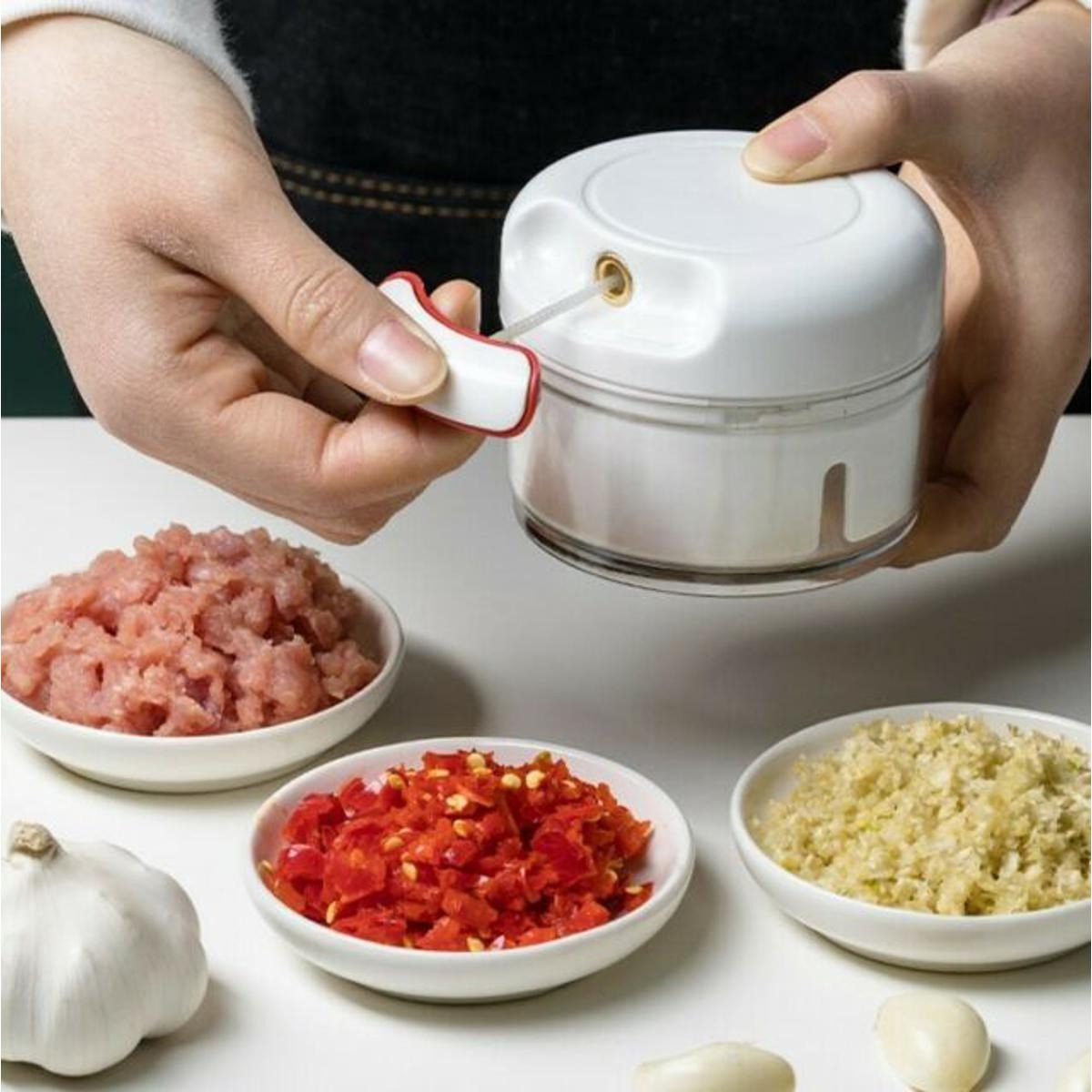 Mini Manual Food Chopper – Fast & Easy Cutting