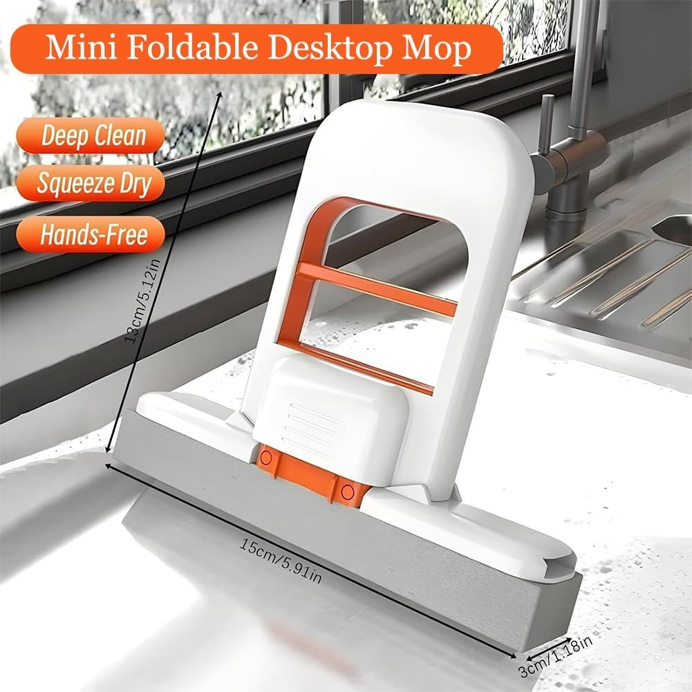 Foldable Mini Mop – Portable Self-Squeezing Cleaner